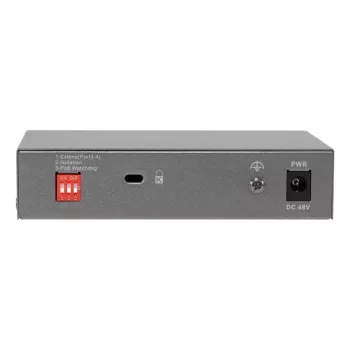 LevelOne GEP-0531 unmanaged PoE+ switch, 3x GE PoE+ (30W) + 1x Hi-PoE (60W), 60W budget, kunststof desktop