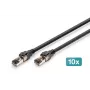 DIGITUS CAT 8.1 S/FTP patchkabel, Cu, LSZH, 2 m, zwart, 10 stuks