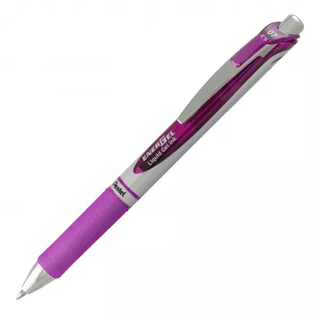 Pentel EnerGel BL77-4COL liquid gel rollerbalpen set - 4 pennen (oranje, roze, lichtblauw, violet) 0,7 mm
