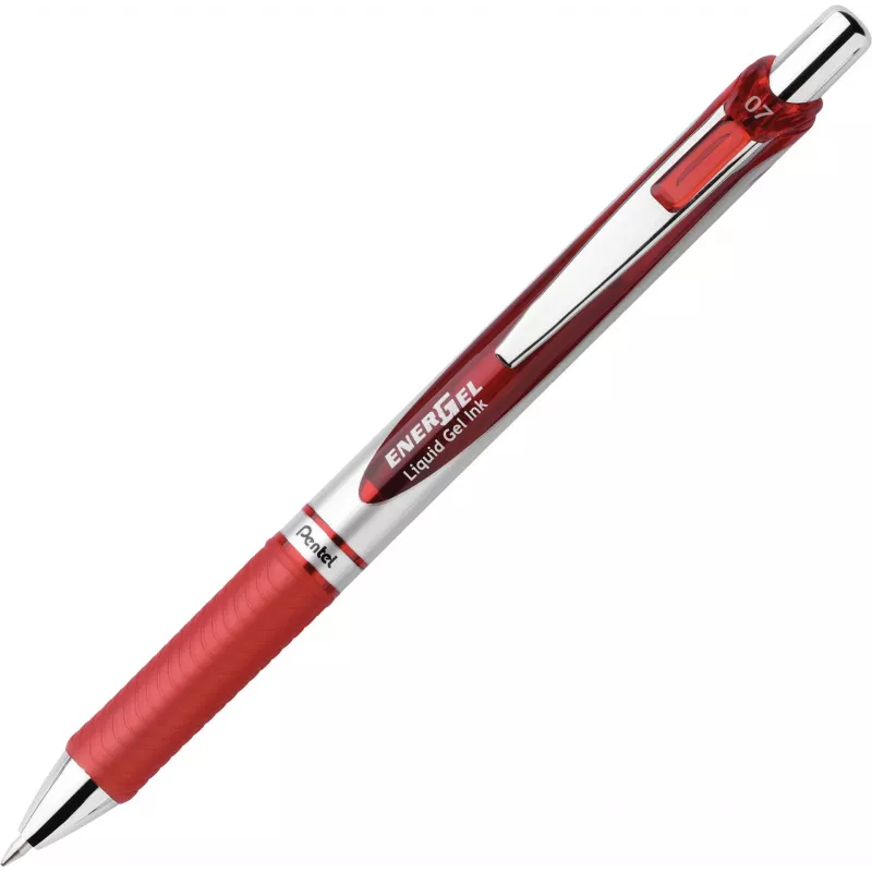 Pentel EnerGel BL77-4COL liquid gel rollerbalpen set - 4 pennen (oranje, roze, lichtblauw, violet) 0,7 mm