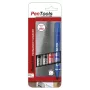 Pentel N60 permanente marker beitelpunt 4-pack gemengde kleuren zwart, blauw, rood, groen