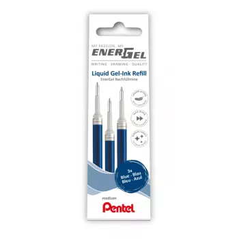 Pentel 3 EnerGel gelpenvullingen blauw 0,7 mm