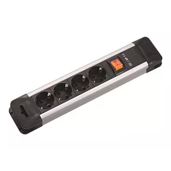 Bachmann CONNECT US stekkerdoos - 4 stopcontacten, 1,8 m kabel, zwart