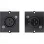 Bachmann modulaire afdekplaat Snap-In 3-pins XLR female zwart
