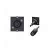 Bachmann modulaire afdekplaat Snap-In 3-pins XLR female zwart