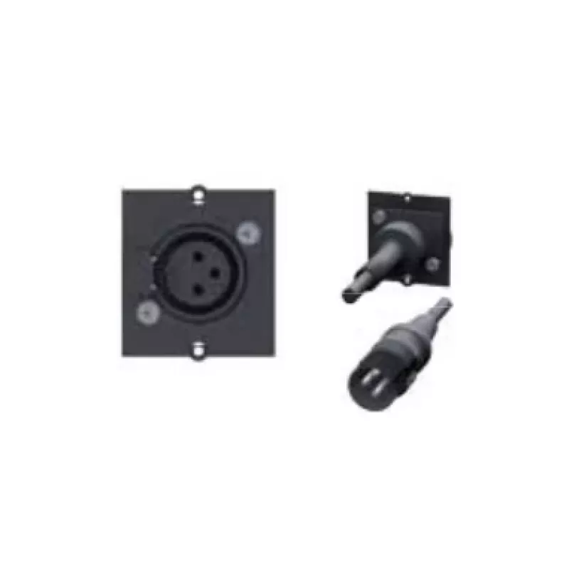 Bachmann modulaire afdekplaat Snap-In 3-pins XLR female zwart