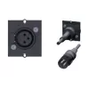 Bachmann modulaire afdekplaat Snap-In 3-pins XLR female zwart
