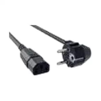 Bachmann H05VV-F 3G1.5 netsnoer CEE 7/7 naar C13, 1,5 m, zwart