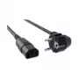 Bachmann H05VV-F 3G1.5 netsnoer CEE 7/7 naar C13, 1,5 m, zwart