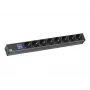 Bachmann BN0500 19 inch 1U 8x Schuko PDU 2m Schuko stekker 230V 16A