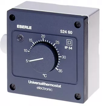 Eberle Controls AZT-A 524 510 Ruimtethermostaat - Zwart - IP54 - 5-35°C - 230V AC