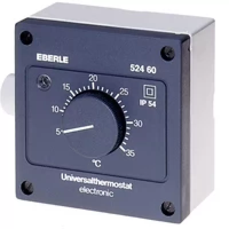 Eberle Controls AZT-A 524 510 Ruimtethermostaat - Zwart - IP54 - 5-35°C - 230V AC