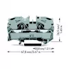 WAGO 2010-1201 doorvoer-rijgklem, 10 mm², 800 V, grijs