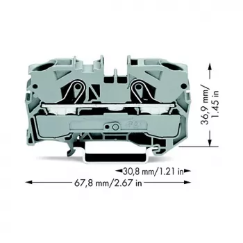 WAGO 2010-1201 doorvoer-rijgklem, 10 mm², 800 V, grijs