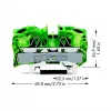 WAGO 2016-1207 2-aderige aardklem, 16 mm²