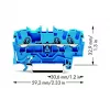 WAGO 2002-1304 3-aderig Push-in klemmenblok, 2,5 mm², 800 V, grijs