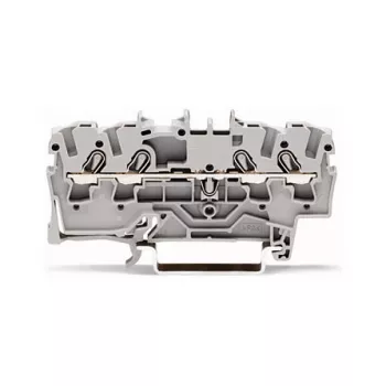WAGO 2002-1401 doorvoerklem, 4-aderig, 2,5 mm², Push-in CAGE CLAMP, 800 V, grijs