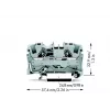 WAGO 2006-1201 doorvoerklem, 2-aderig, 6 mm², 800 V, grijs, DIN-rail 35