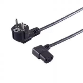 S CONN Maximum Connectivity netstroomkabel 90° haaks CEE 7/7 naar C13 1,8 m zwart