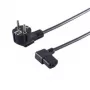 S CONN Maximum Connectivity netstroomkabel 90° haaks CEE 7/7 naar C13 1,8 m zwart