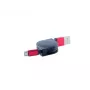 ShiverPeaks USB 2.0-oplaadkabel A-stekker naar Micro-B stekker, uitschuifbaar, rood, 0,8 m