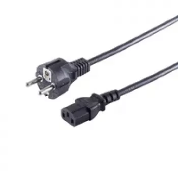S CONN Maximum Connectivity netstroomkabel Schuko recht CEE 7/7 naar C13 zwart VDE 1,8 m