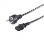 S CONN Maximum Connectivity netstroomkabel Schuko recht CEE 7/7 naar C13 zwart VDE 1,8 m