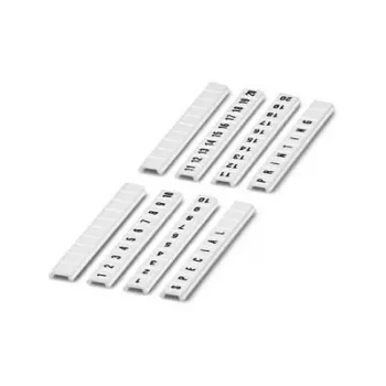 Phoenix Contact ZBF 5 platte markeerstrip voor klemmenblok, wit, 5 mm, nummers 1-10, 10 stuks (0808671:0001)