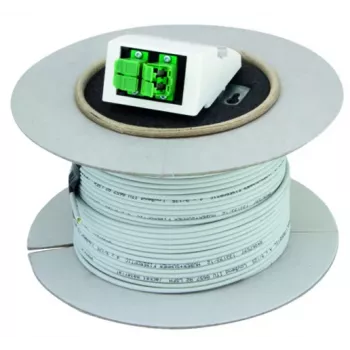 Telegärtner H02082A0004 glasvezel-patchkabel LC-duplex naar LC-duplex multimode OM4 4 vezels 100 m aqua LSZH