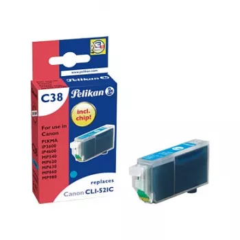 Pelikan inktpatroon voor Canon CLI-521C cyaan