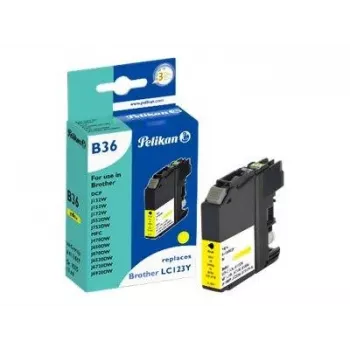Pelikan compatibele inktcartridge voor Brother LC123Y geel (11 ml, 600 pagina's)