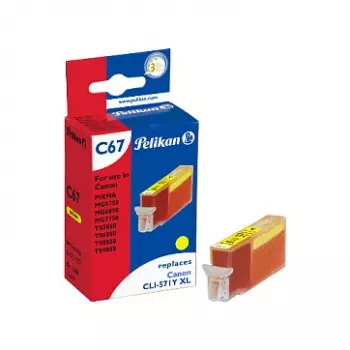 Pelikan compatibele inktcartridge voor Canon CLI-571Y XL, geel, high yield, 11,5 ml