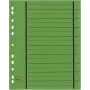 WEKRE 50 scheidingsbladen groen A4 4-gaats geperforeerd 160 g/m² karton