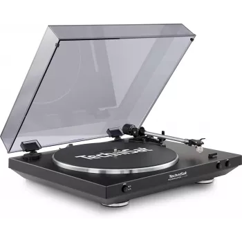 TechniSat TechniPlayer LP 200 platenspeler - zwart/zilver - riemaandrijving - 33/45/78 tpm - USB-digitalisering - RCA-uitgang