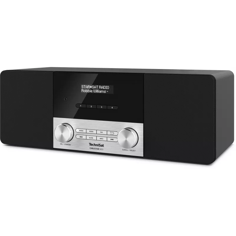 TechniSat CABLESTAR 400 DAB+ radio met Bluetooth, 2 x 10 W, zwart