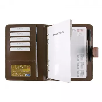 BIND standaard A5 imitatieleer persoonlijke organizer zwart