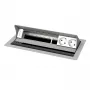 Kindermann CablePort standard² 6-voudige desktop-aansluitbehuizing zilver