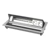 Kindermann CablePort standard² 6-voudige desktop-aansluitbehuizing zilver