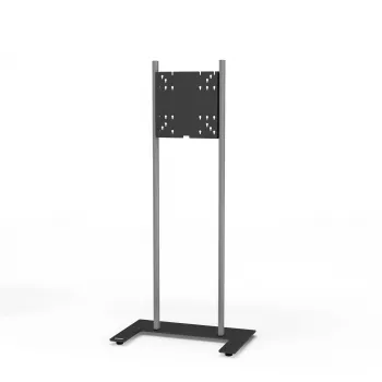Kindermann Premium DS Racer vloerstandaard voor lcd-display tot 70 inch - geanodiseerd aluminium - zwart, zilver metallic