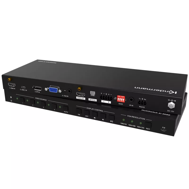 Kindermann MultiSwitch 41 4K60 HDMI-switch 4x1