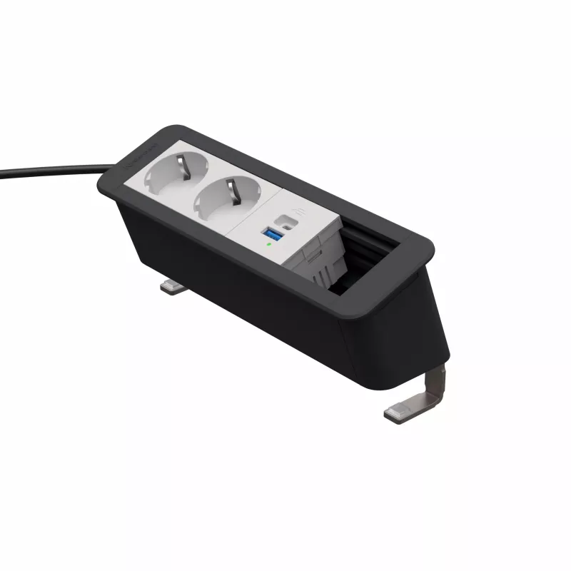 Kindermann CP Office Desk 4-F 2x Schuko 1x USB-A/C oplaadmodule (7550000222)