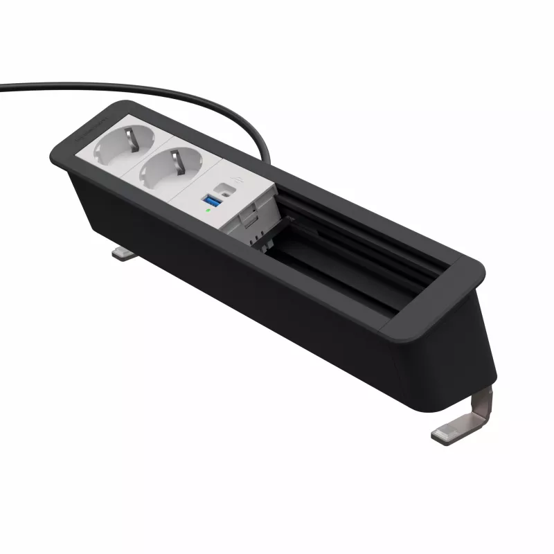 Kindermann CP Office Desk 6-Fold 2x Schuko 1x USB A/C bureau-aansluithub