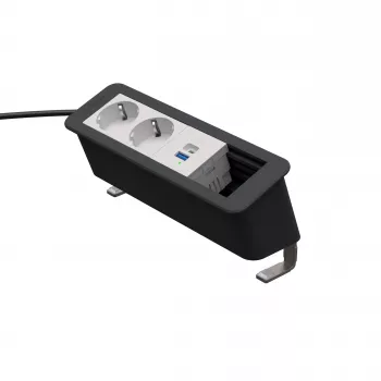 Kindermann CP Office Desk voedingsmodule 4-voudig 2x Schuko 1x USB-C PD 60W (7550000232)