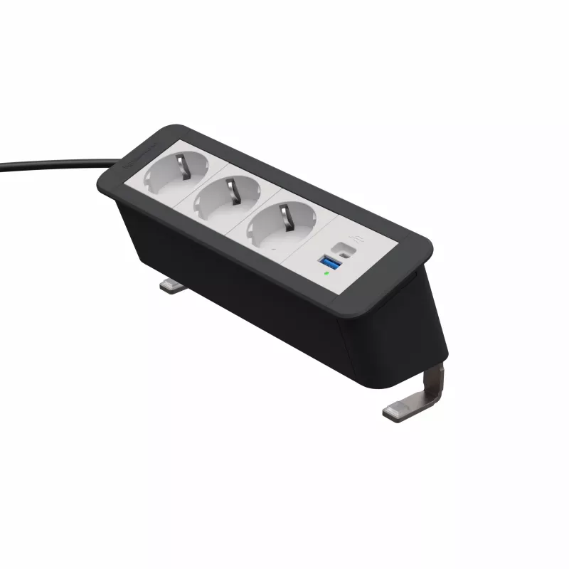 Kindermann CP Office desk 4-f 3x stopcontact 1x USB PD