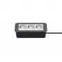 Kindermann CP Office Frame 3-voudig 3x stopcontact tafelconnectiviteitspaneel zilver/zwart
