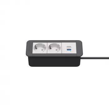 Kindermann CP Office Frame 3-voudig 2x Schuko-stopcontact 1x USB-oplader (7551000122)