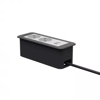 Kindermann CP Office Frame 3-voudig 2x Schuko-stopcontact 1x USB-oplader (7551000122)