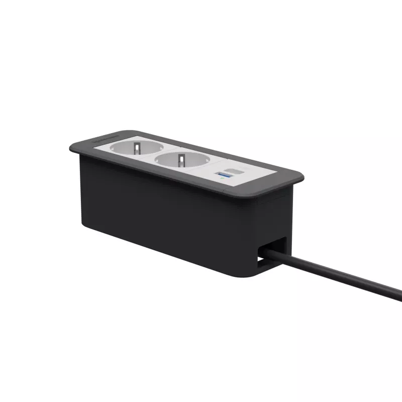 Kindermann CP Office Frame 3-voudig 2x Schuko-stopcontact 1x USB-oplader (7551000122)
