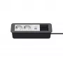 Kindermann CP Office Frame 4-voudig 2x Schuko 1x USB-C PD tafelmodule voor stroom en data