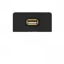 Kindermann aansluitpaneel USB 2.0 antraciet RAL 7024 half frame met pigtail-kabel 7457000522